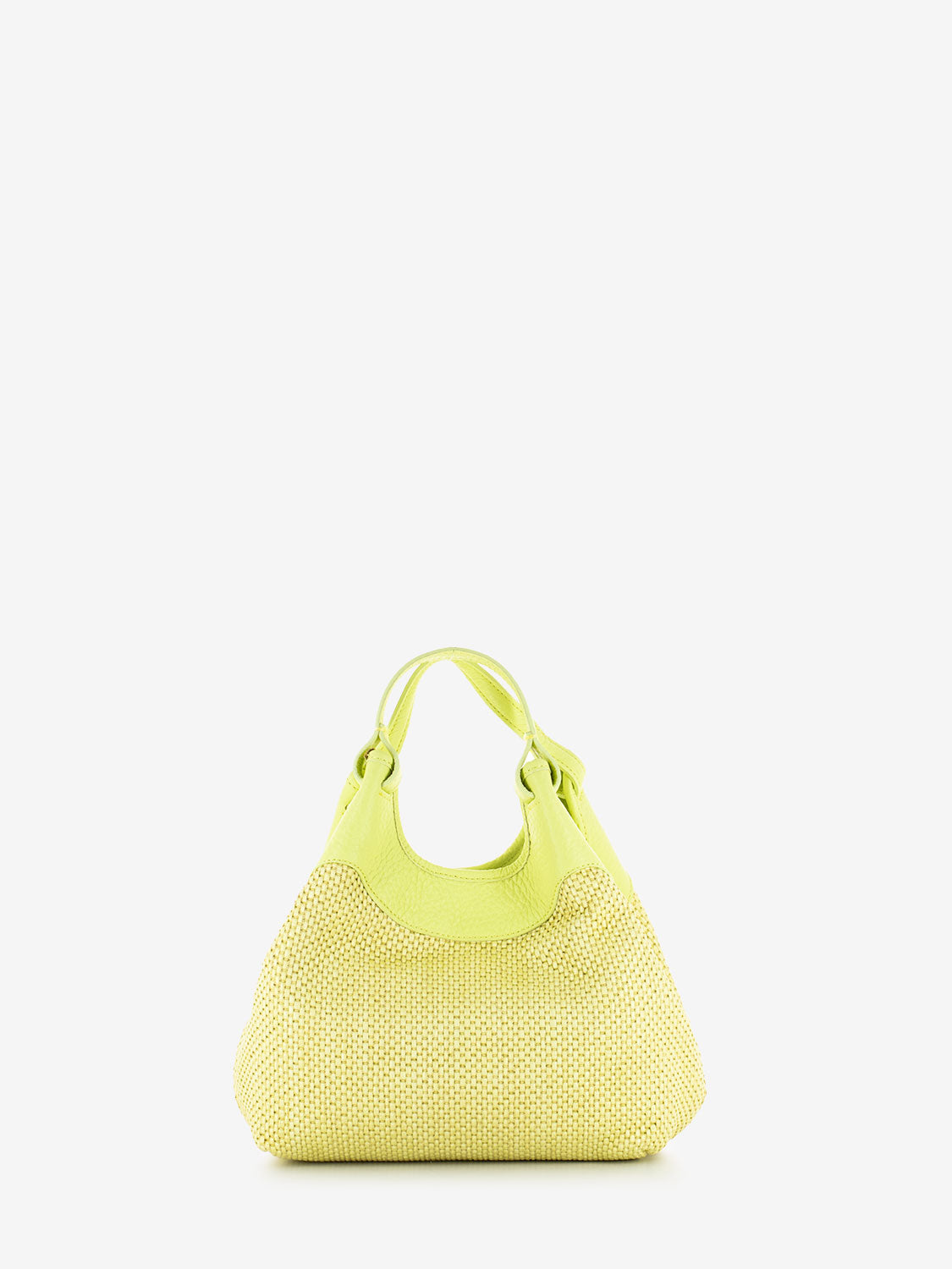 Dua sunny light leather and straw bag