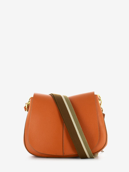 Borsa in pelle Helena round corallo