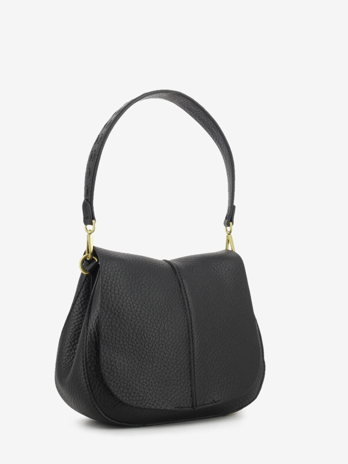 Borsa in pelle Helena Round nera