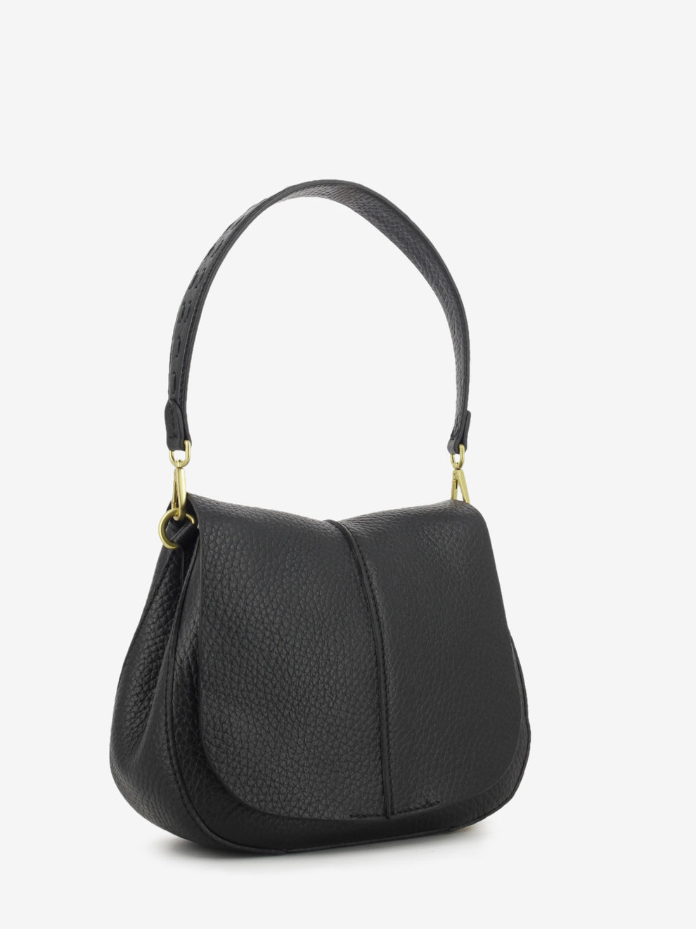 Borsa in pelle Helena Round nera