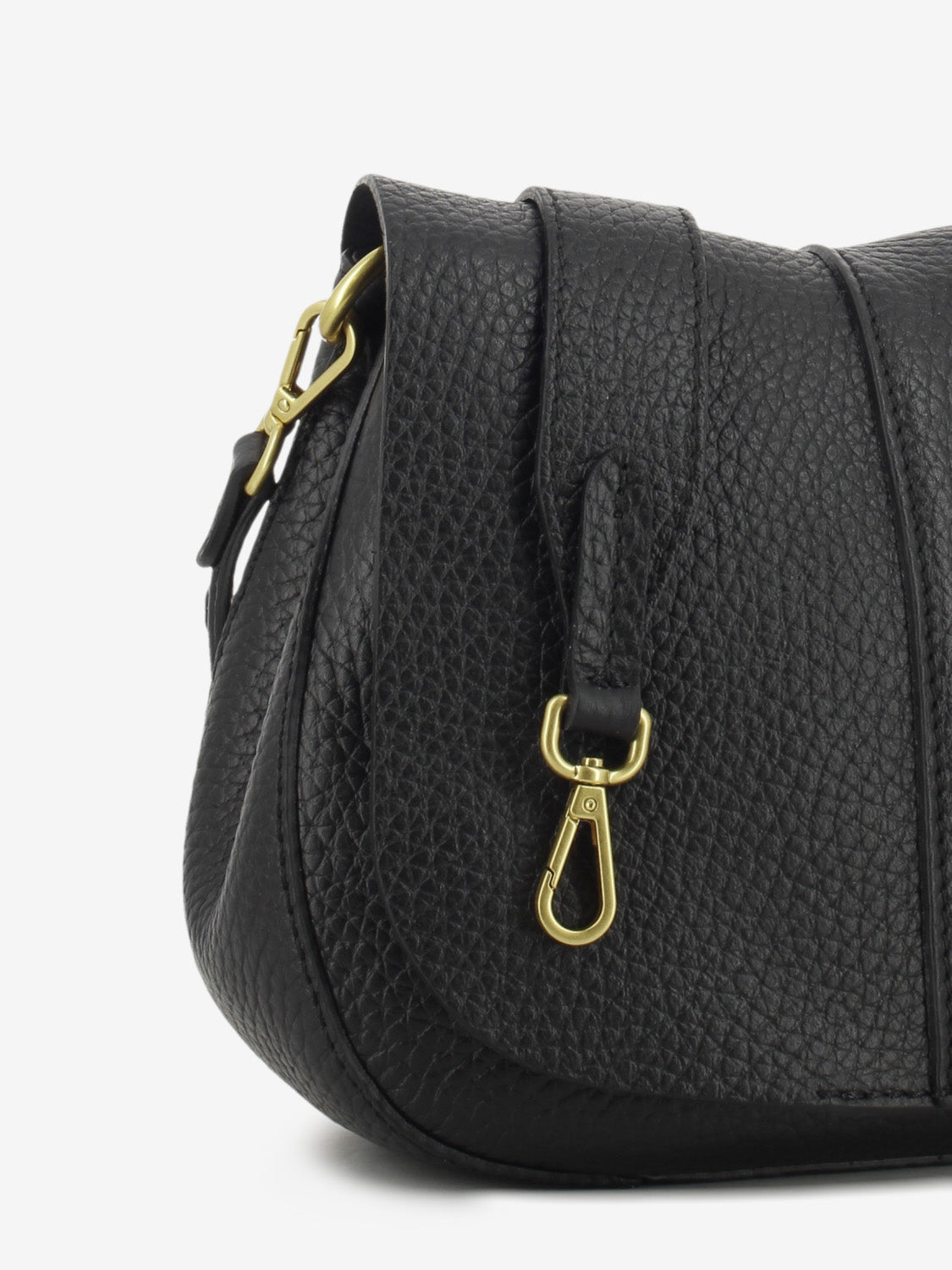 Borsa in pelle Helena Round nera