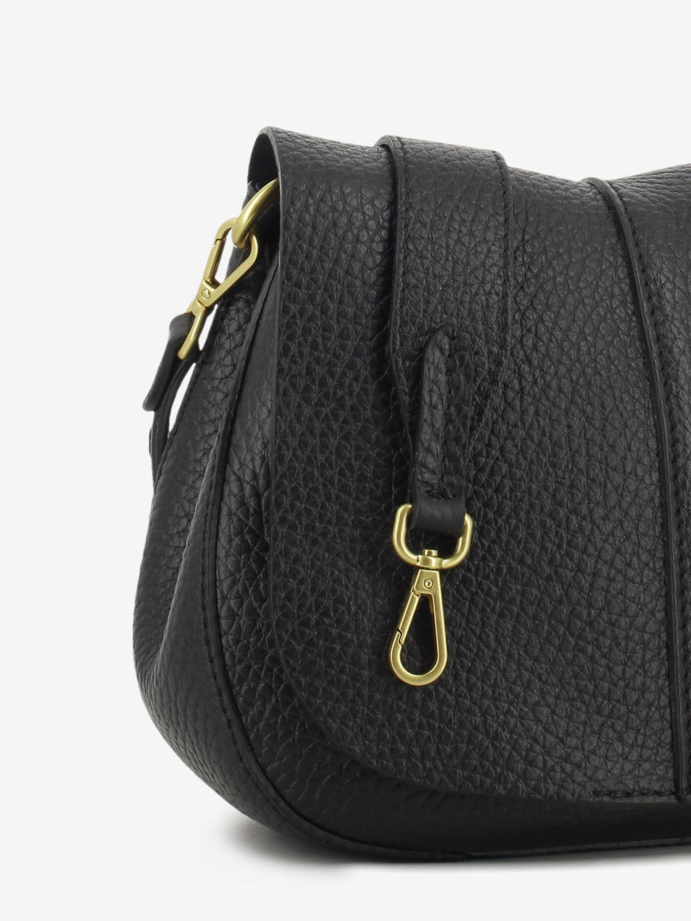 Borsa in pelle Helena Round nera