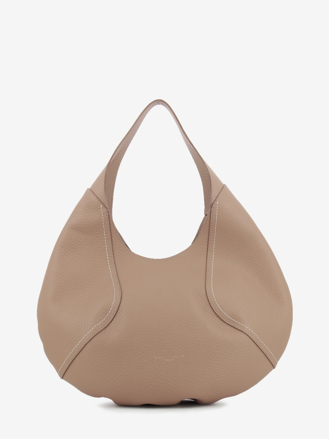 Zeudi clay hammered leather bag