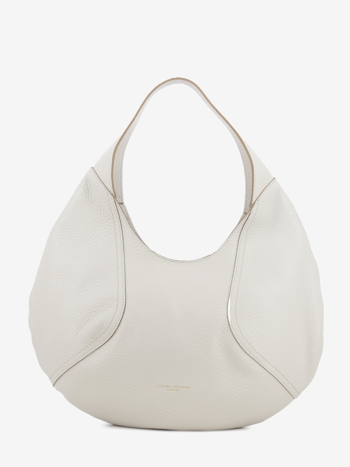 Zeudi sand hammered leather bag