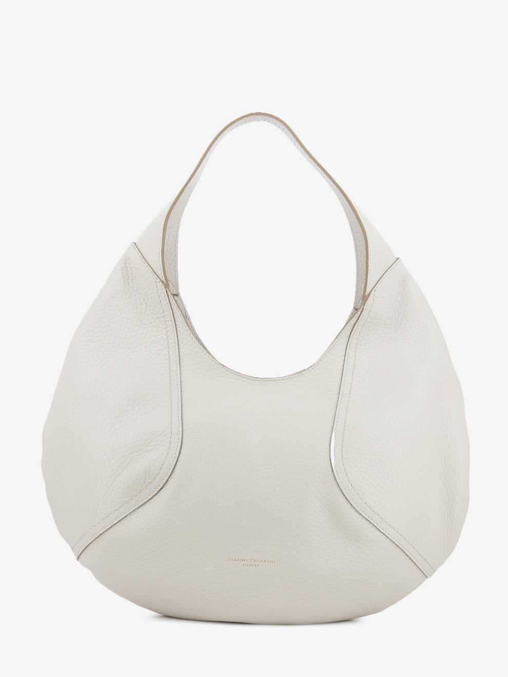 Zeudi sand hammered leather bag