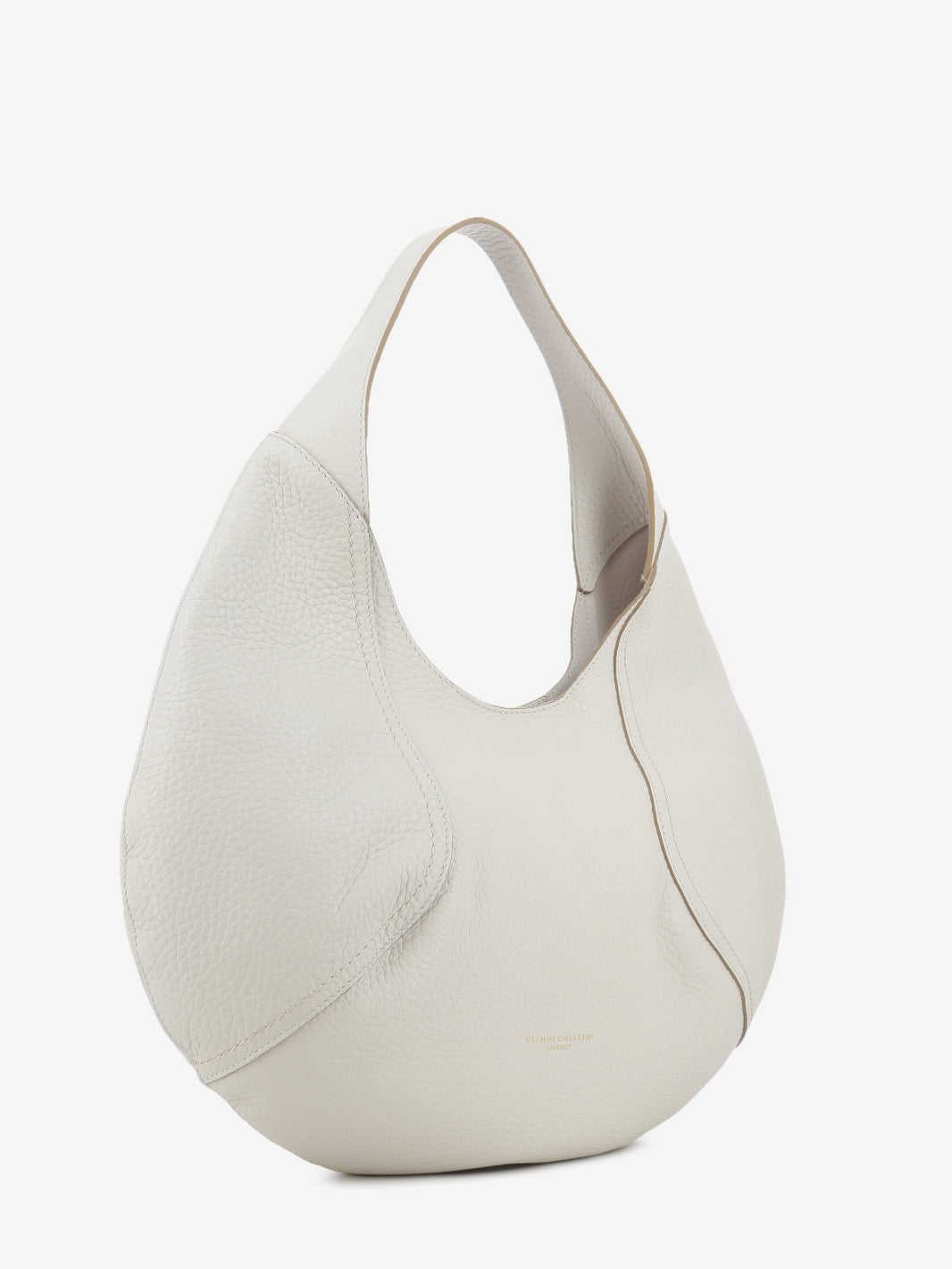 Borsa in pelle martellata Zeudi sabbia
