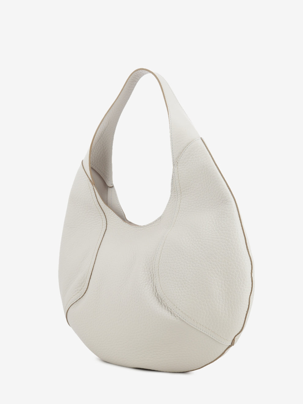 Zeudi sand hammered leather bag