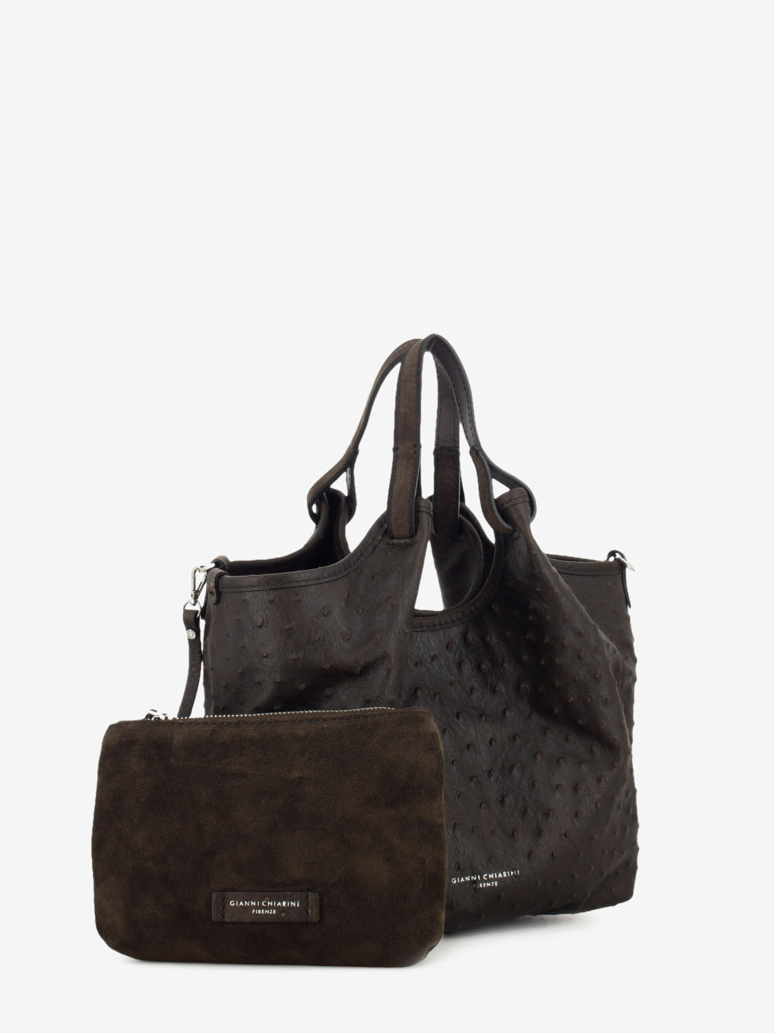 Borsa in pelle Stemu Dua espresso