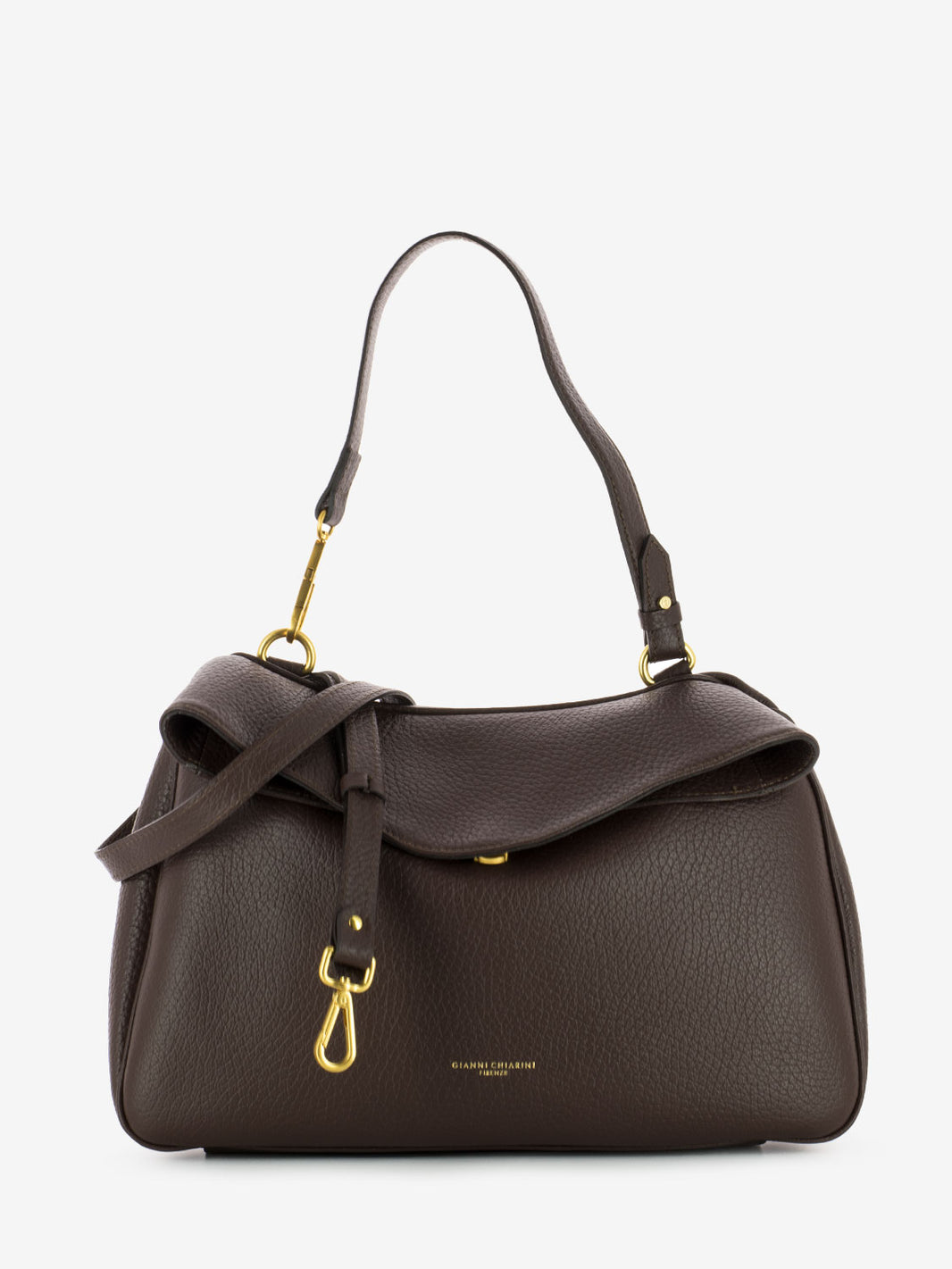 Dark brown leather bag