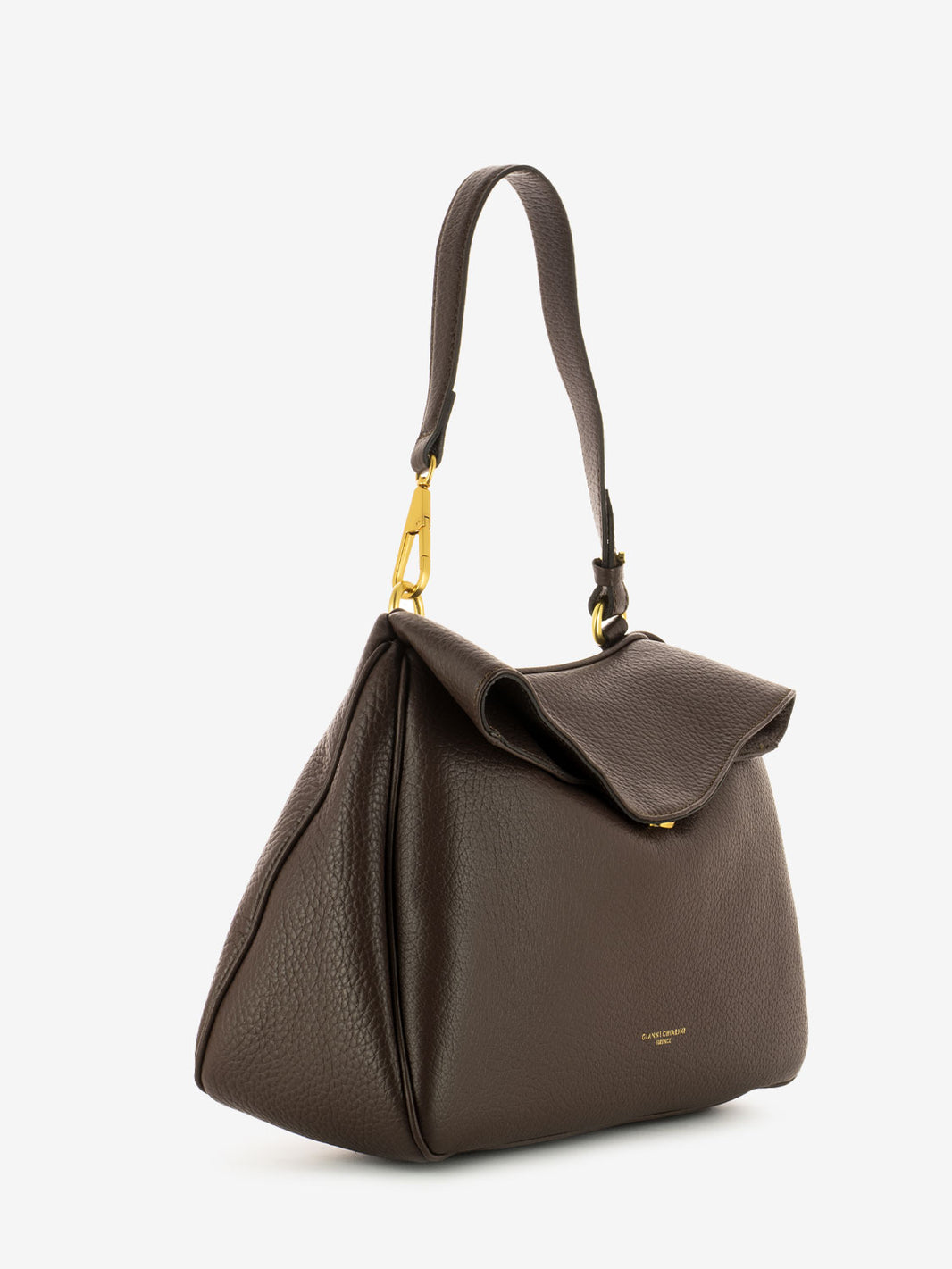Dark brown leather bag