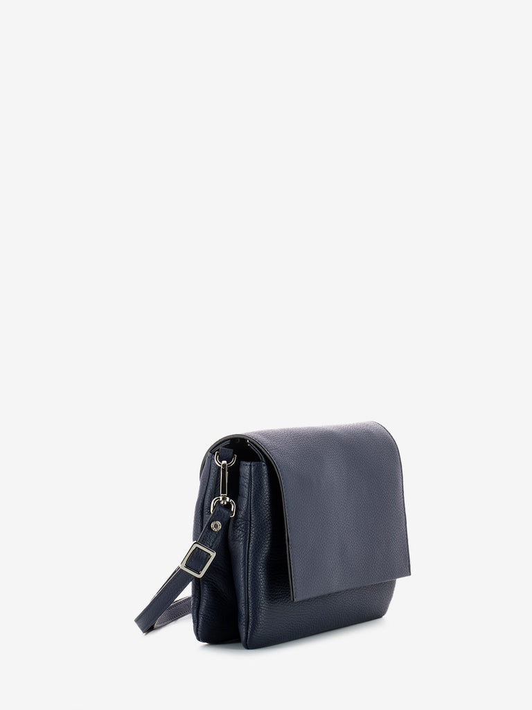 GIANNI CHIARINI - Borsa in pelle Three navy