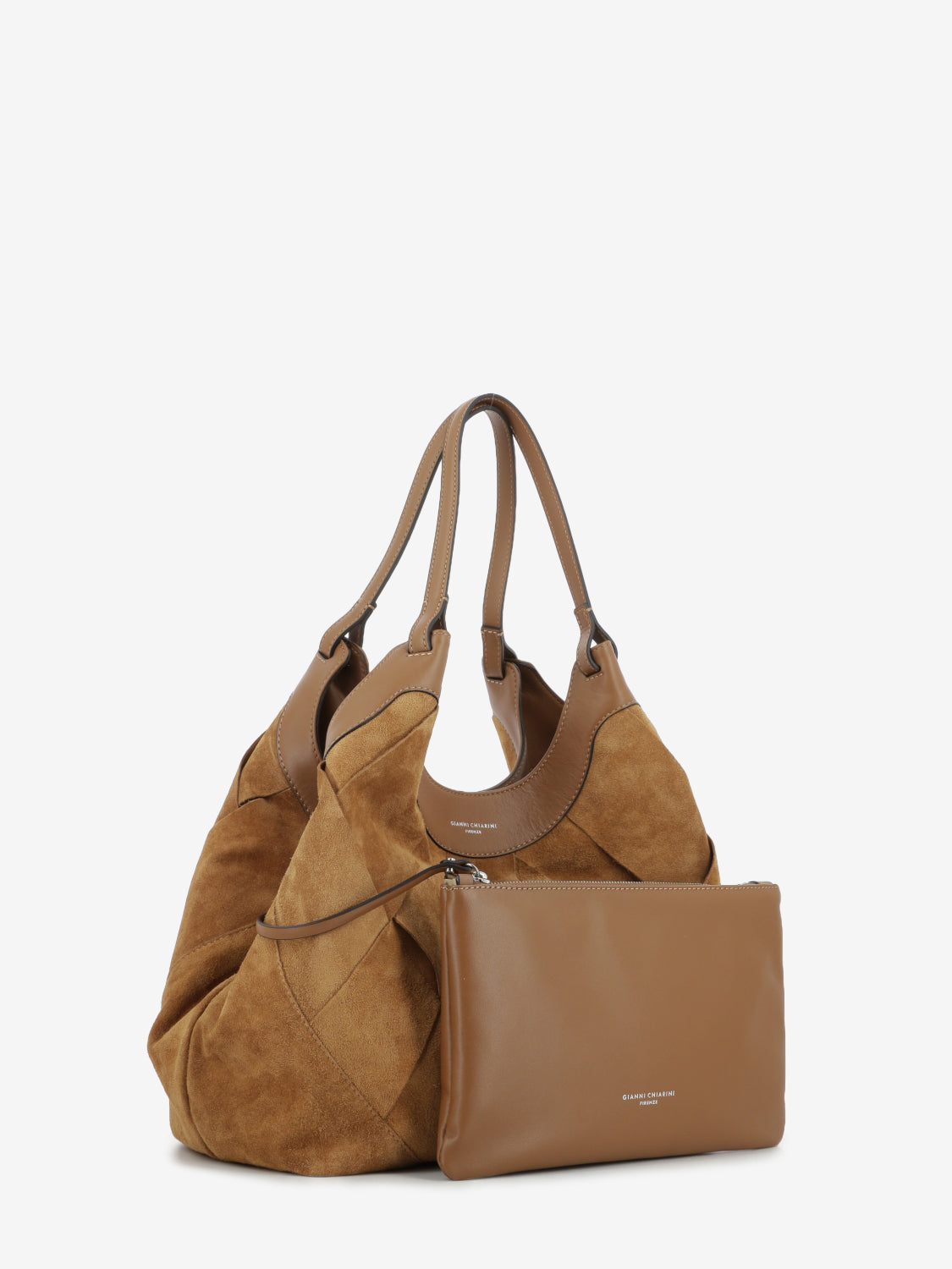 Borsa in suede Dua caramel