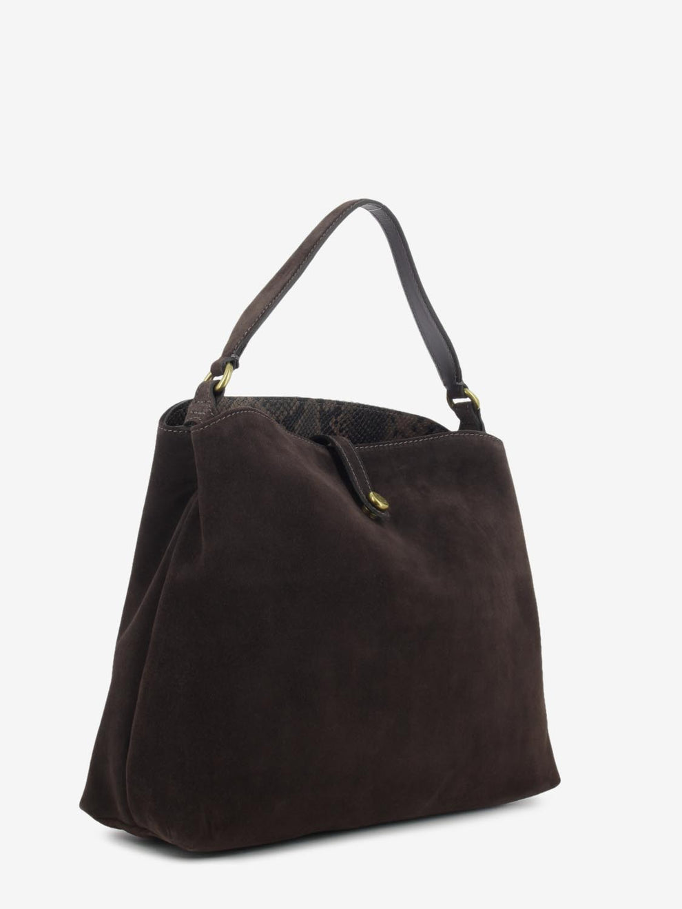 Borsa in suede Fiona L moka
