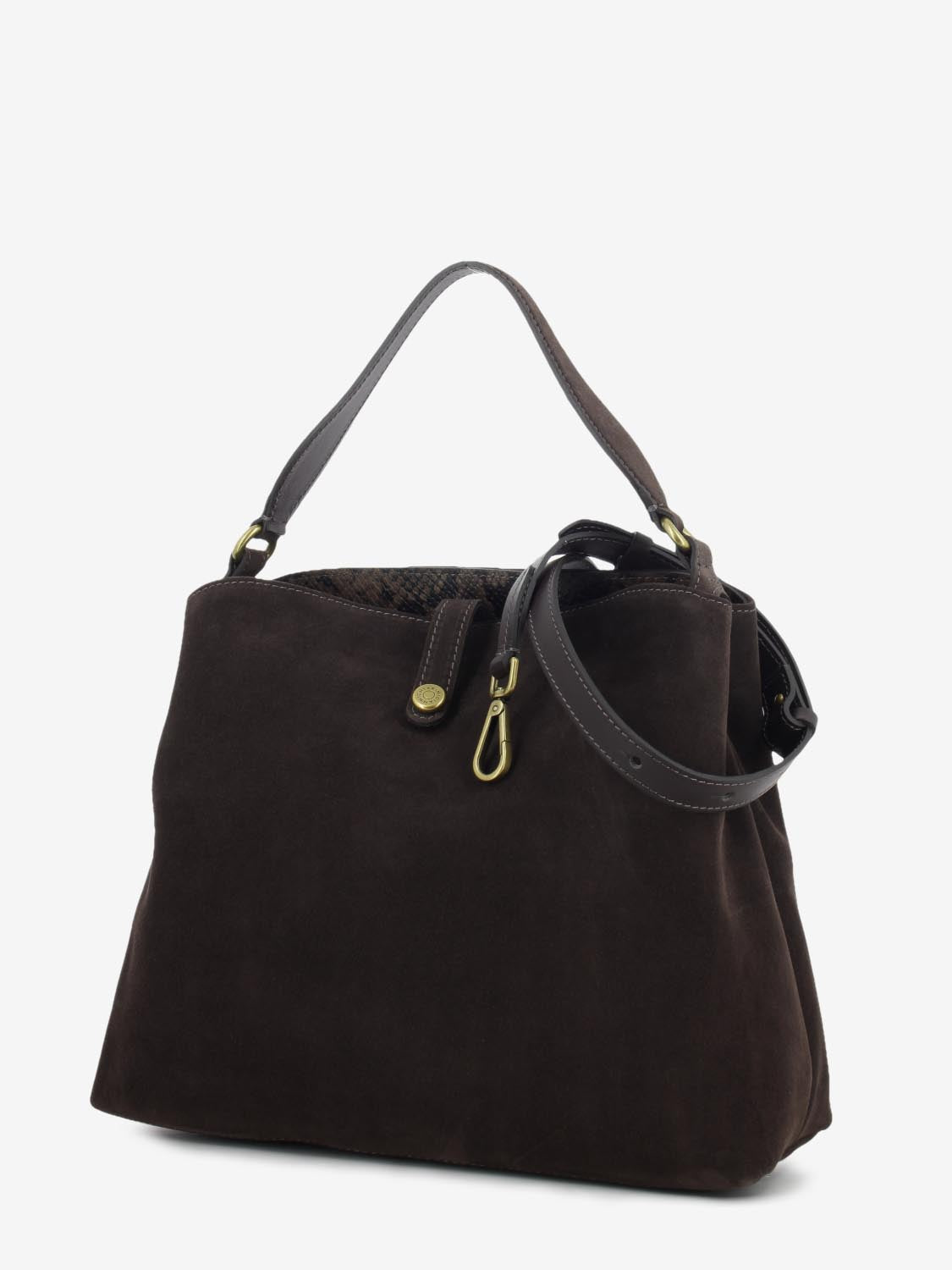 Borsa in suede Fiona L moka