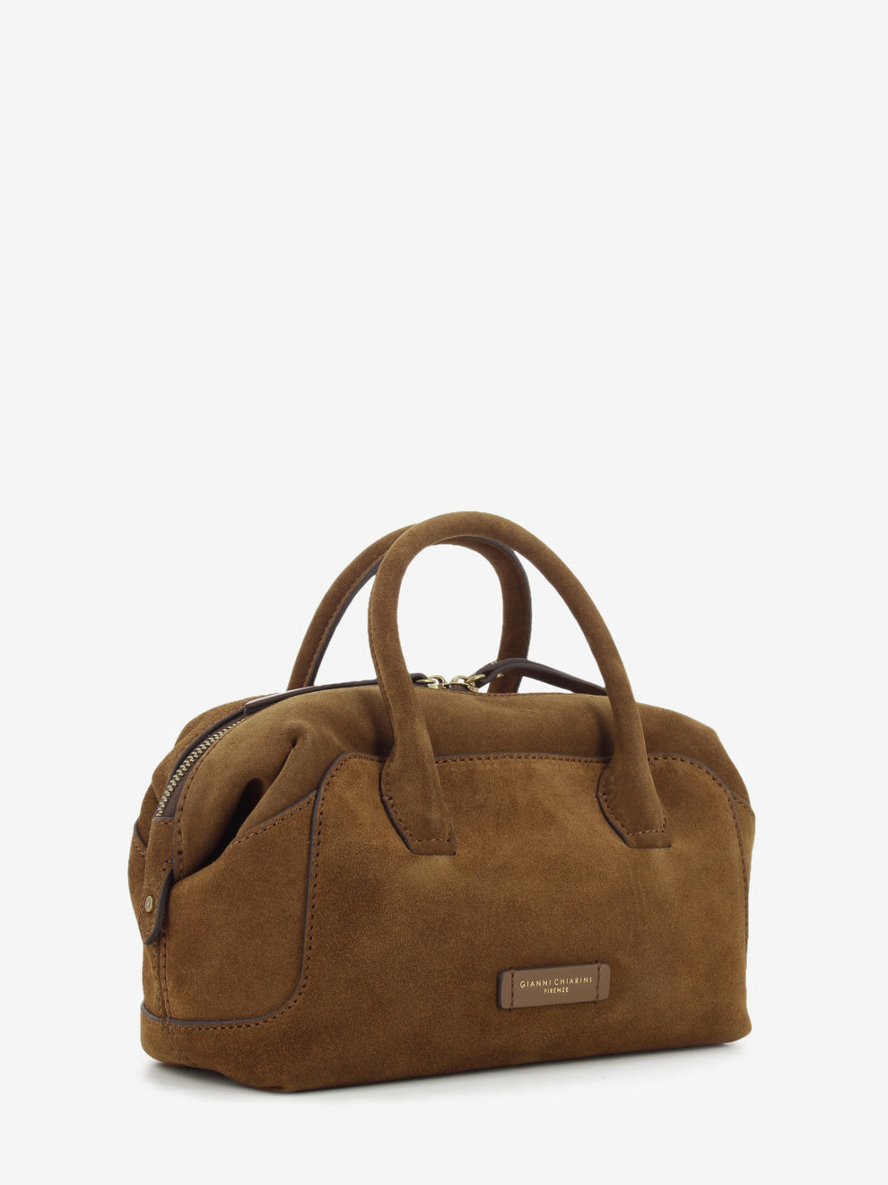 Borsa in suede Gemma cognac