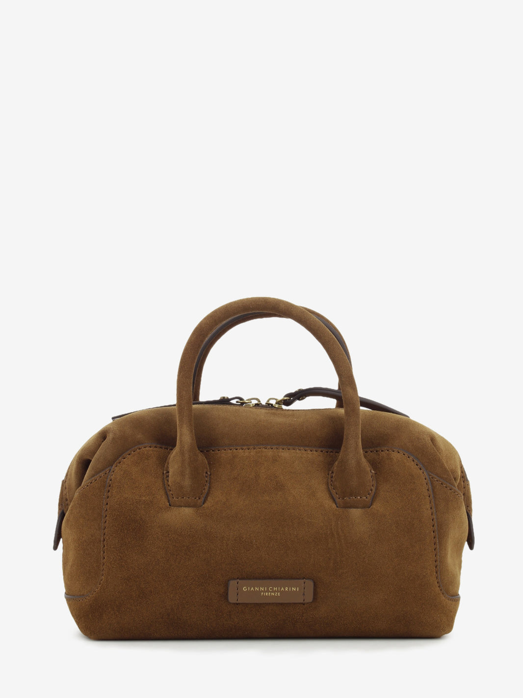Borsa in suede Gemma cognac