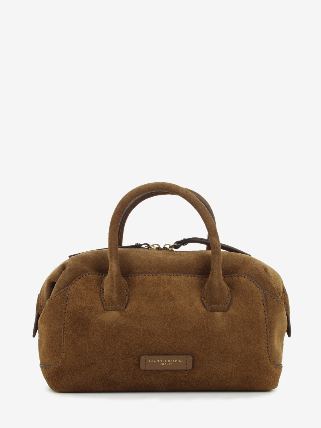 Borsa in suede Gemma cognac
