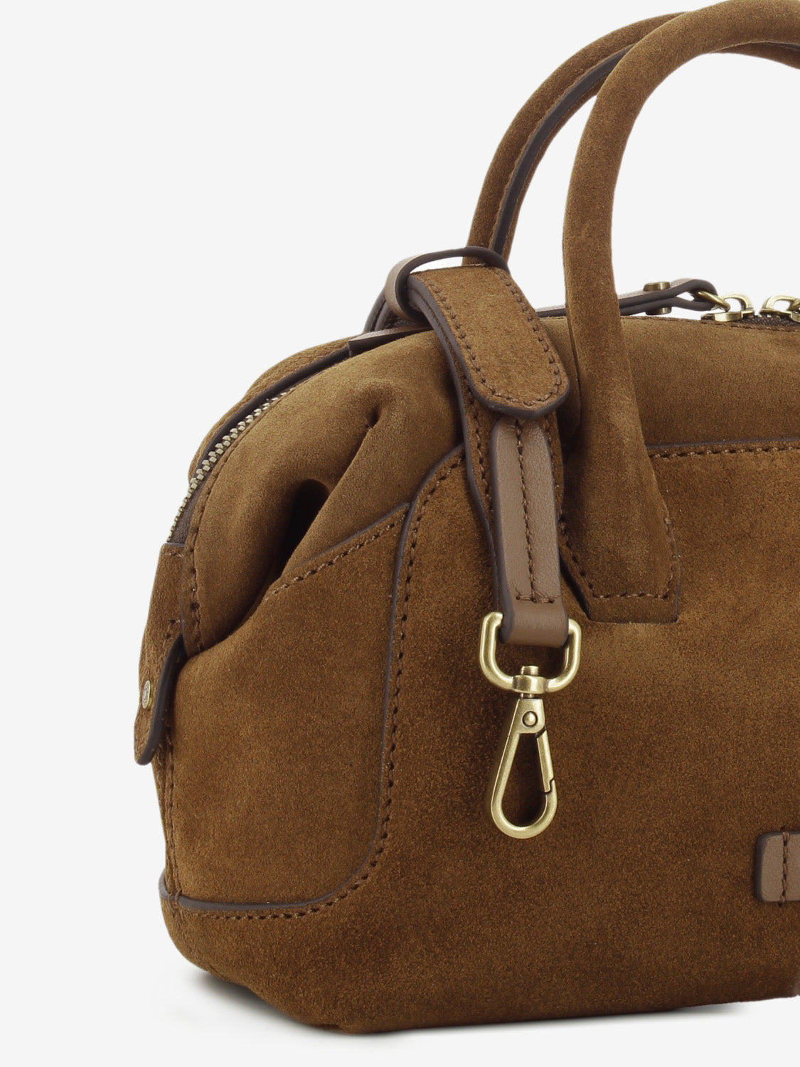 Borsa in suede Gemma cognac