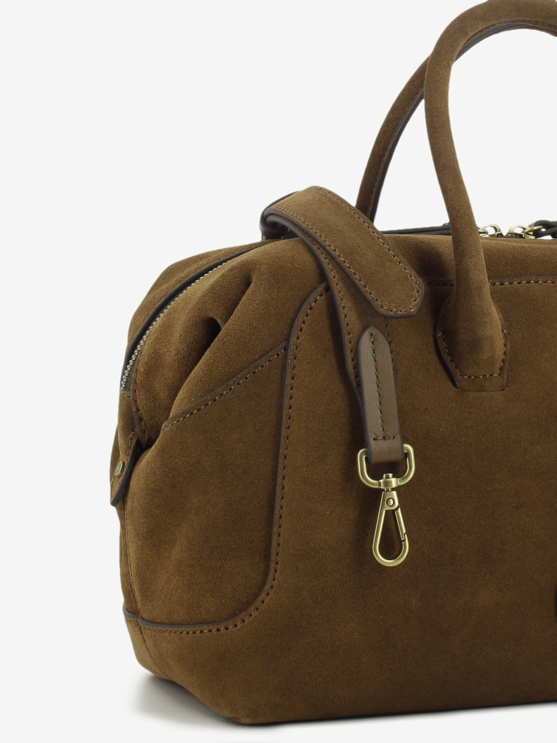 Borsa in suede Gemma cognac