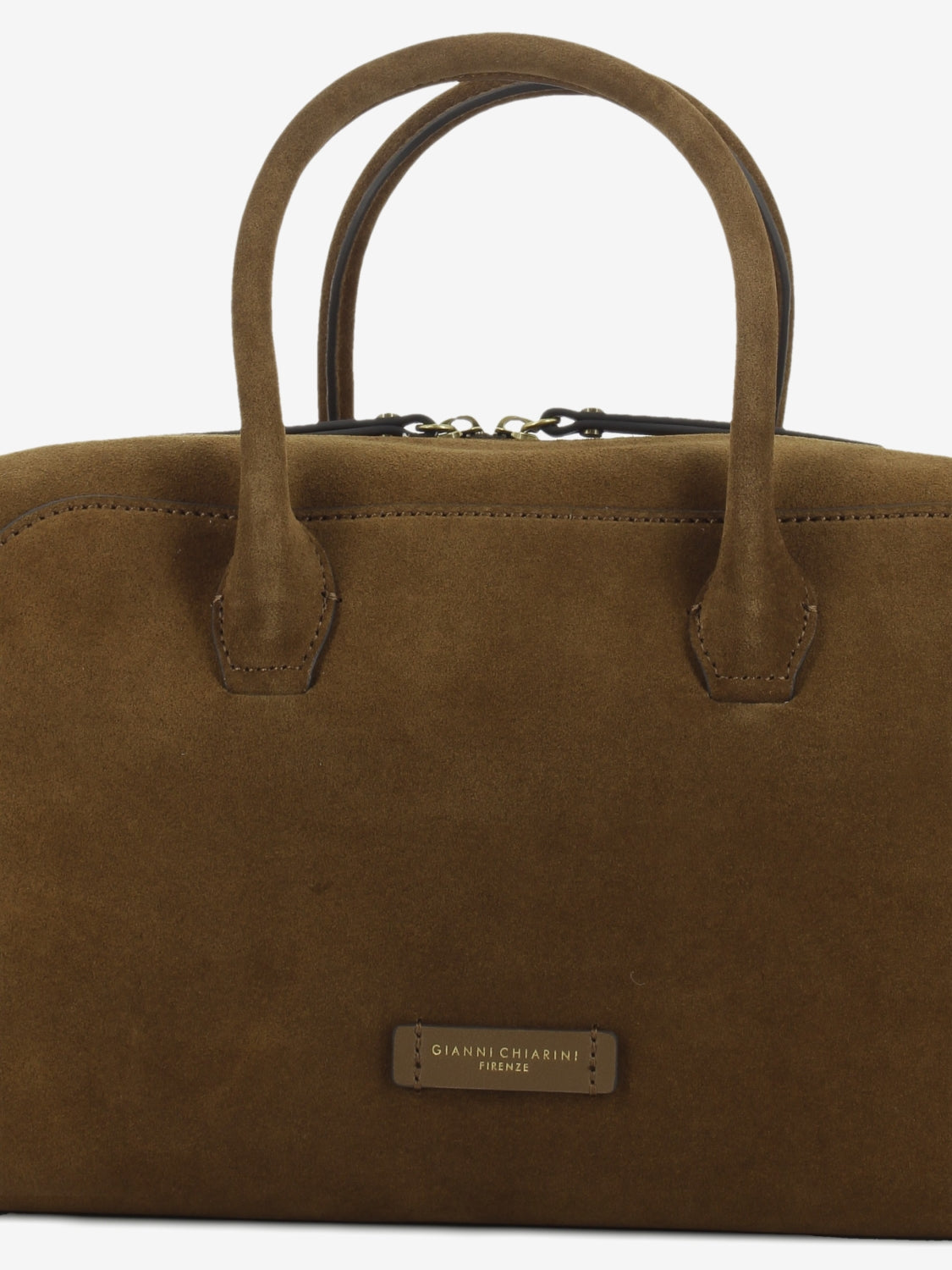 Borsa in suede Gemma cognac