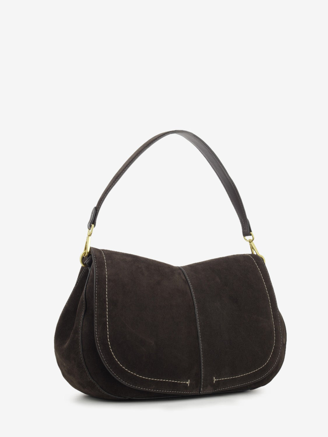 Borsa in suede Helena round moka