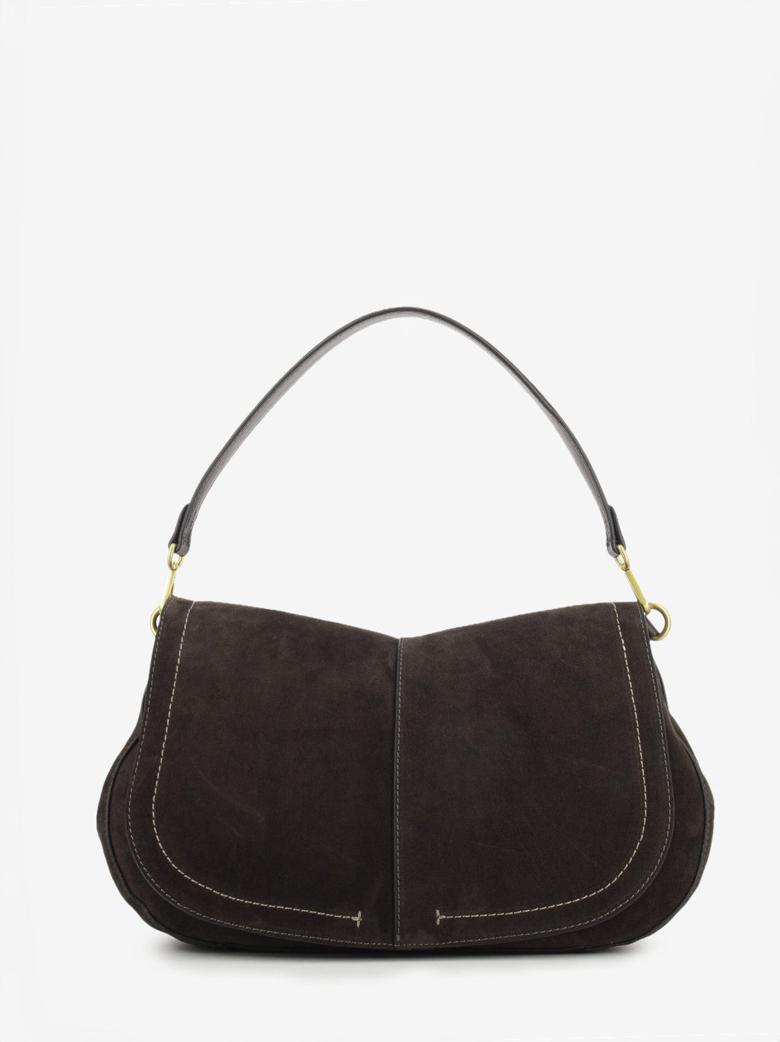Borsa in suede Helena round moka