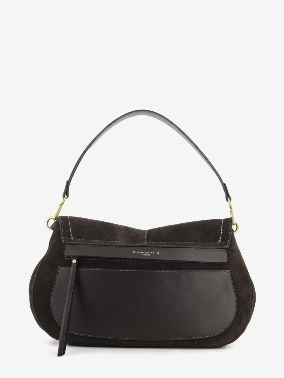 Borsa in suede Helena round moka