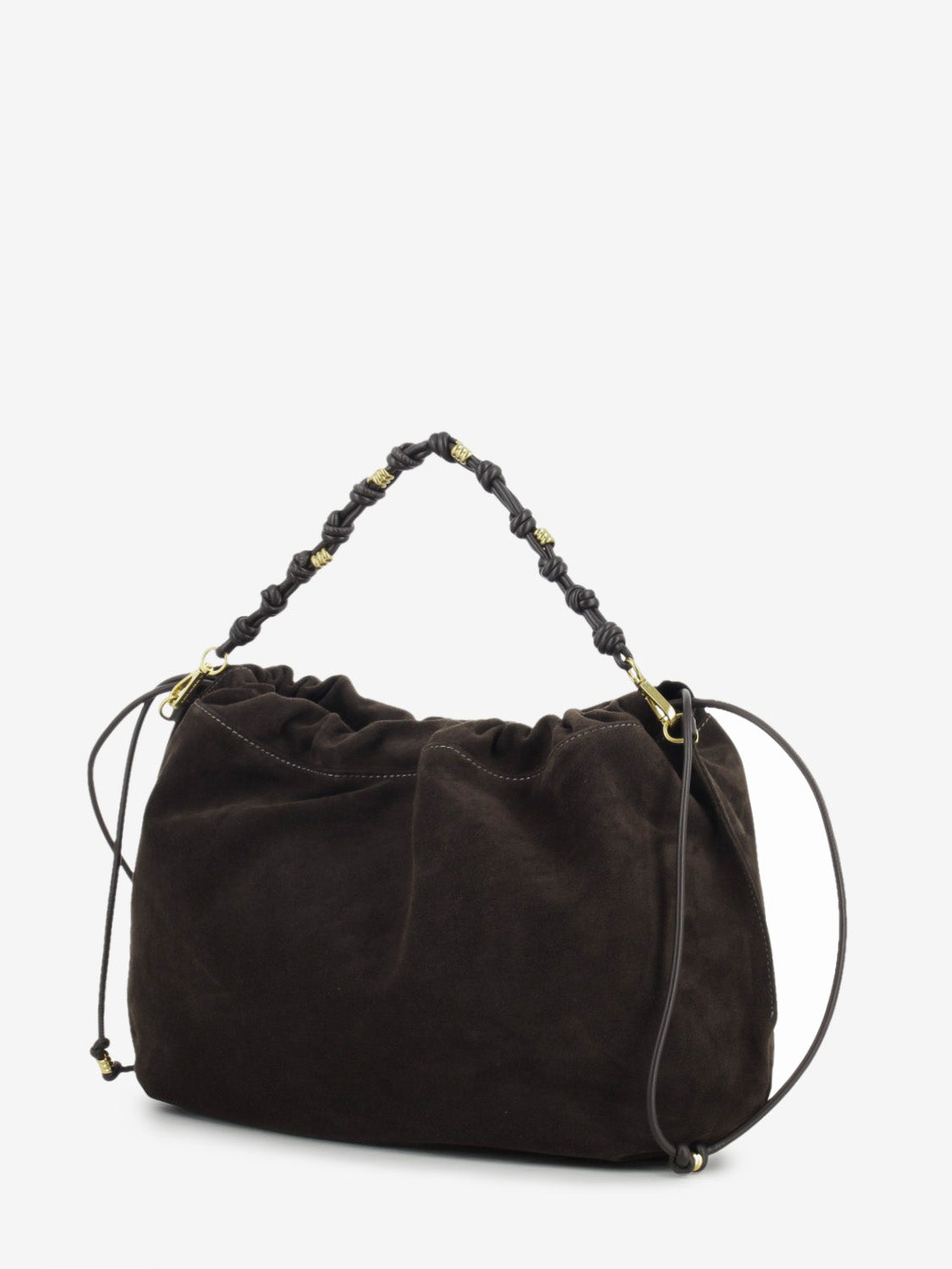 Borsa in suede Morgana moka