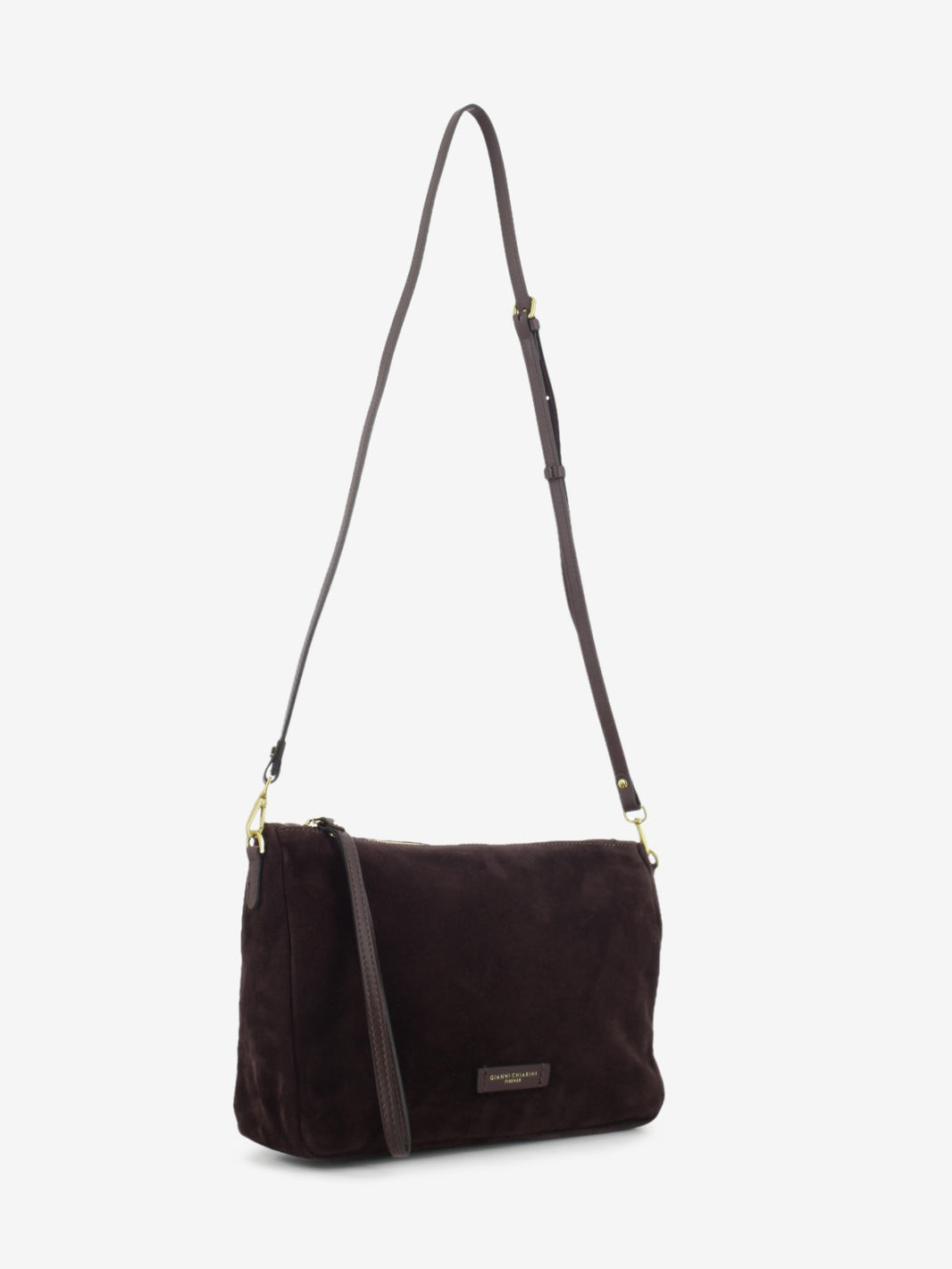 Borsa in suede Nora Pouch amarone