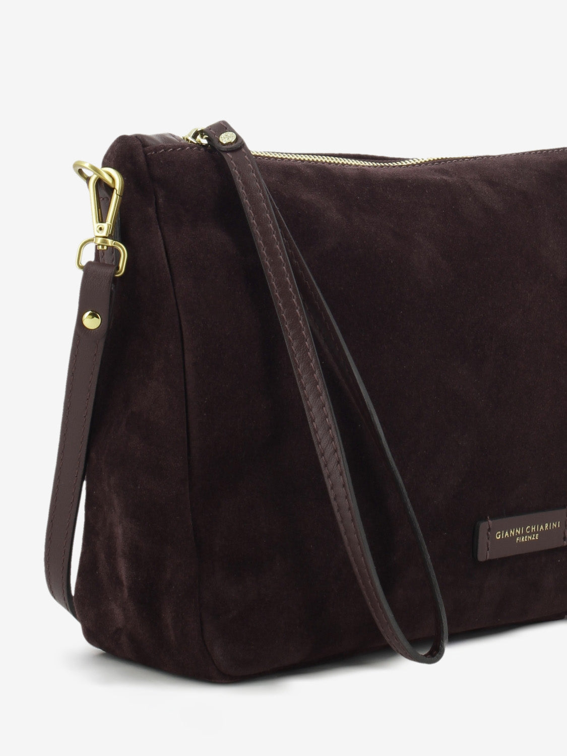 Borsa in suede Nora Pouch amarone