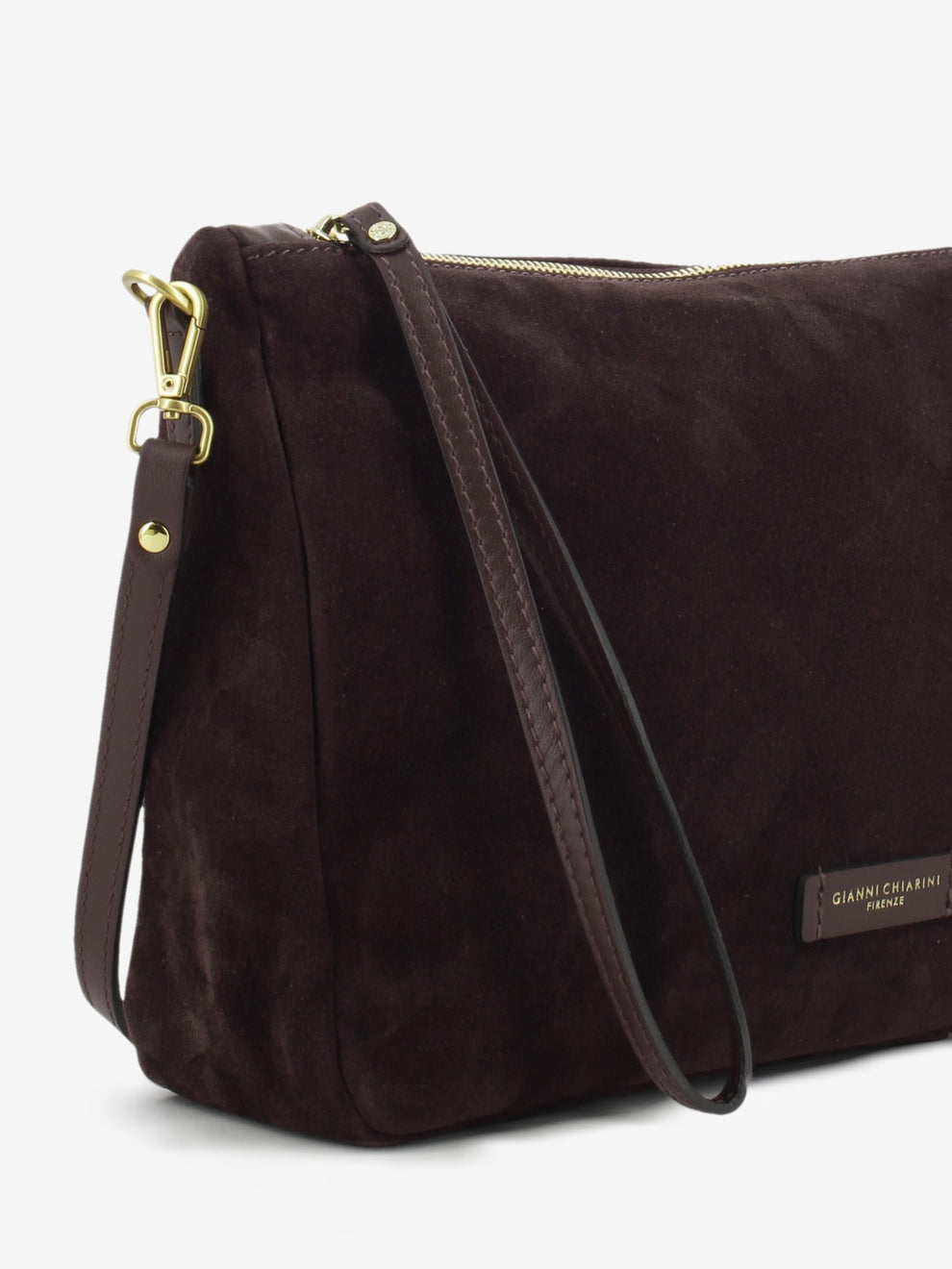 Borsa in suede Nora Pouch amarone