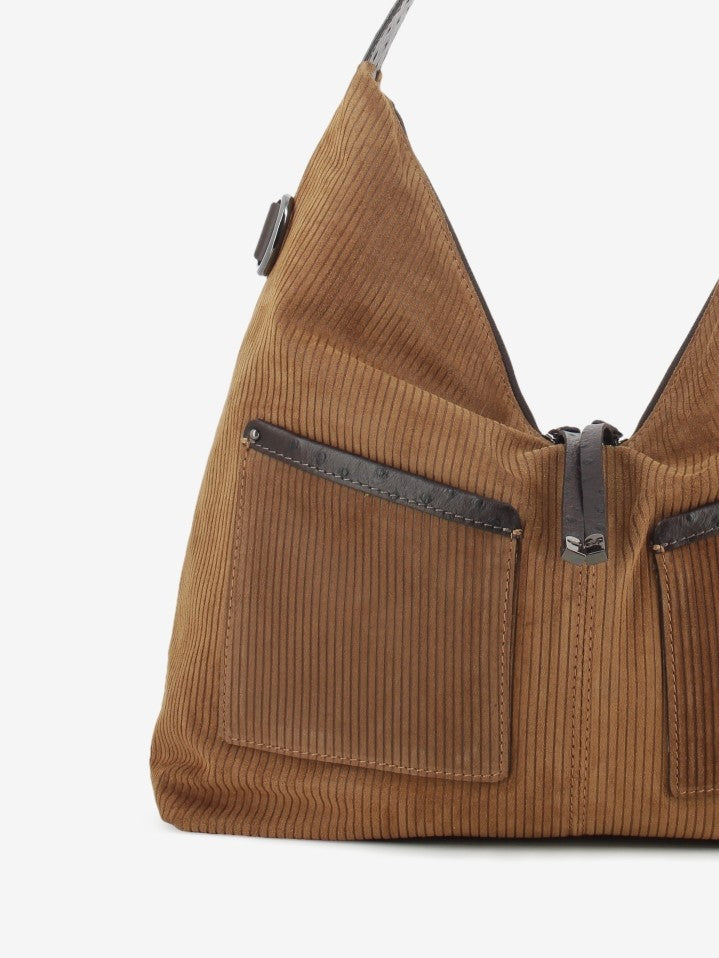 SCILLA COGNAC LEATHER BAG BS12335-CMCNT_099