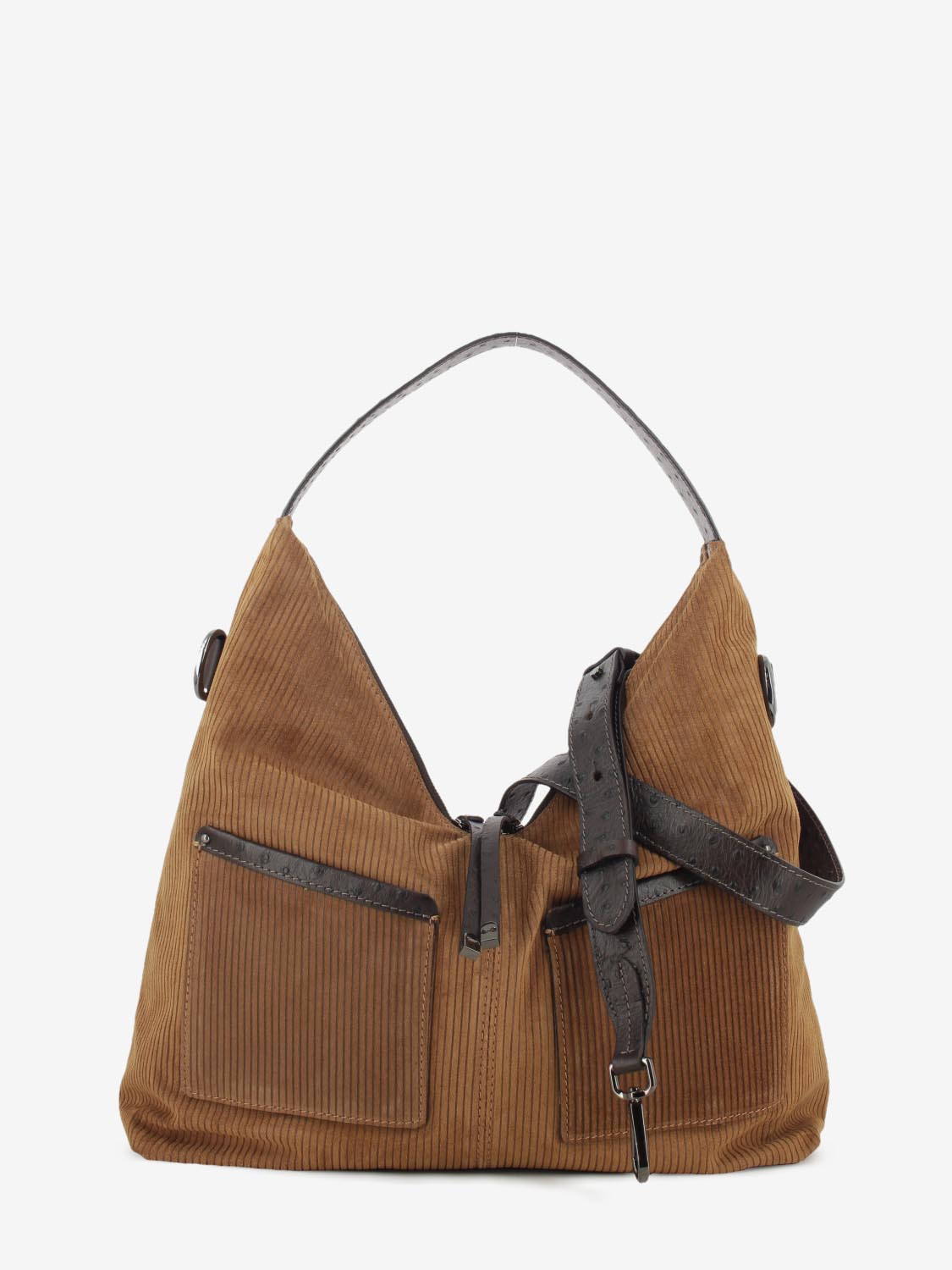 SCILLA COGNAC LEATHER BAG BS12335-CMCNT_099