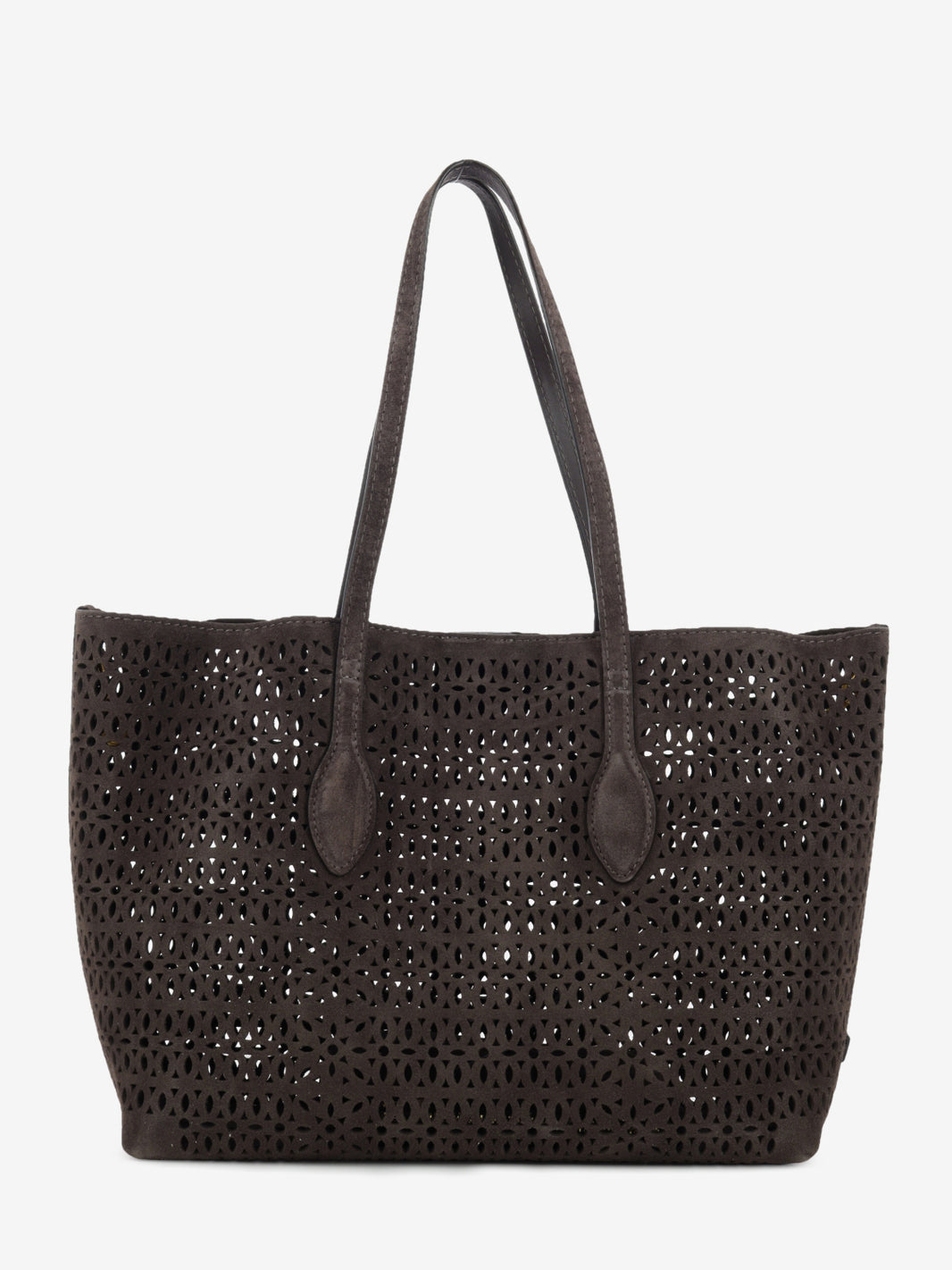 Moka perforated suede bag