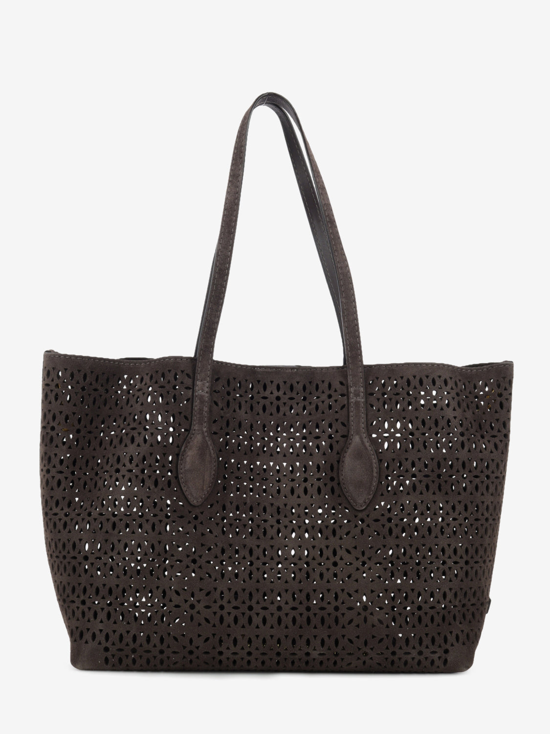 Moka perforated suede bag