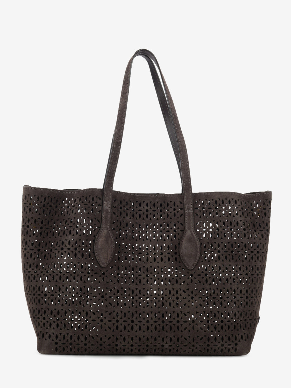 Moka perforated suede bag