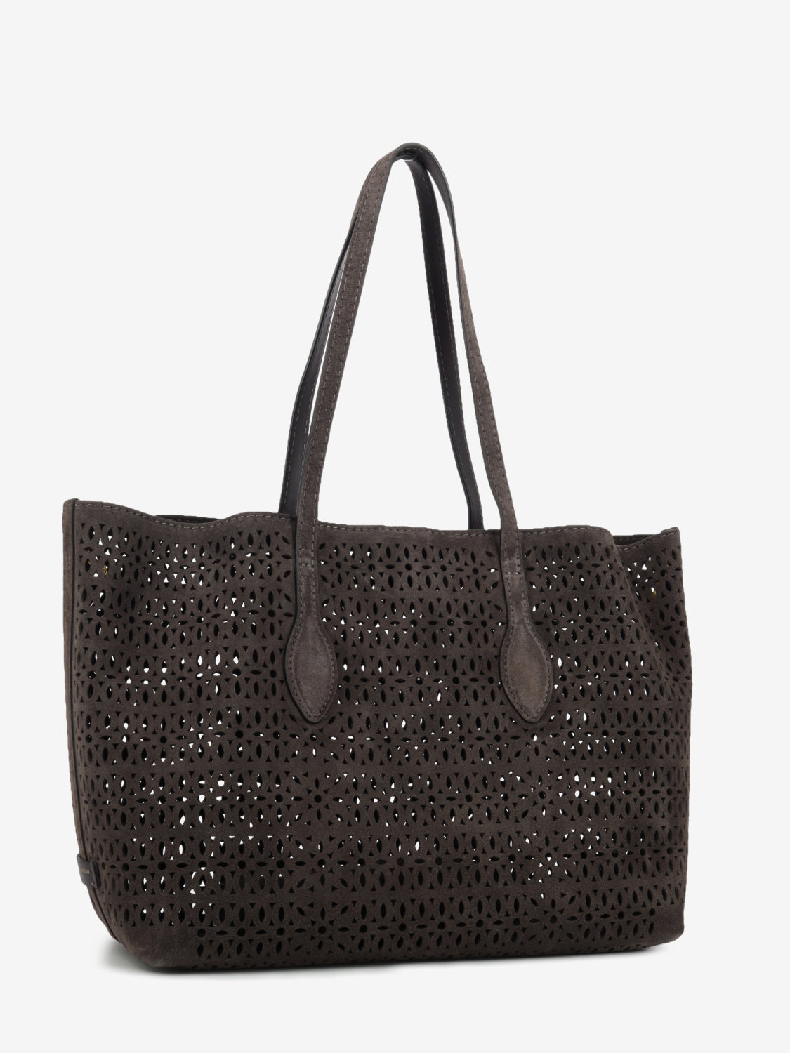 Moka perforated suede bag