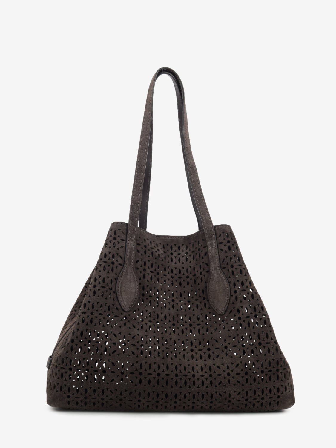 Moka perforated suede bag