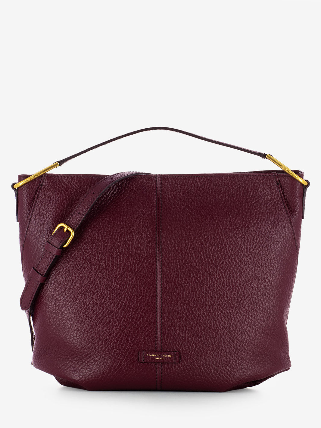 Borsa Natasha in pelle wine berry