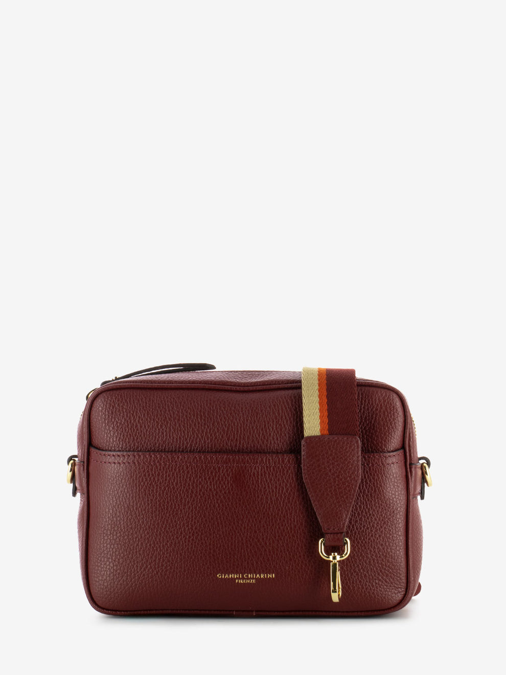 Nina shoulder bag in burgundy leather