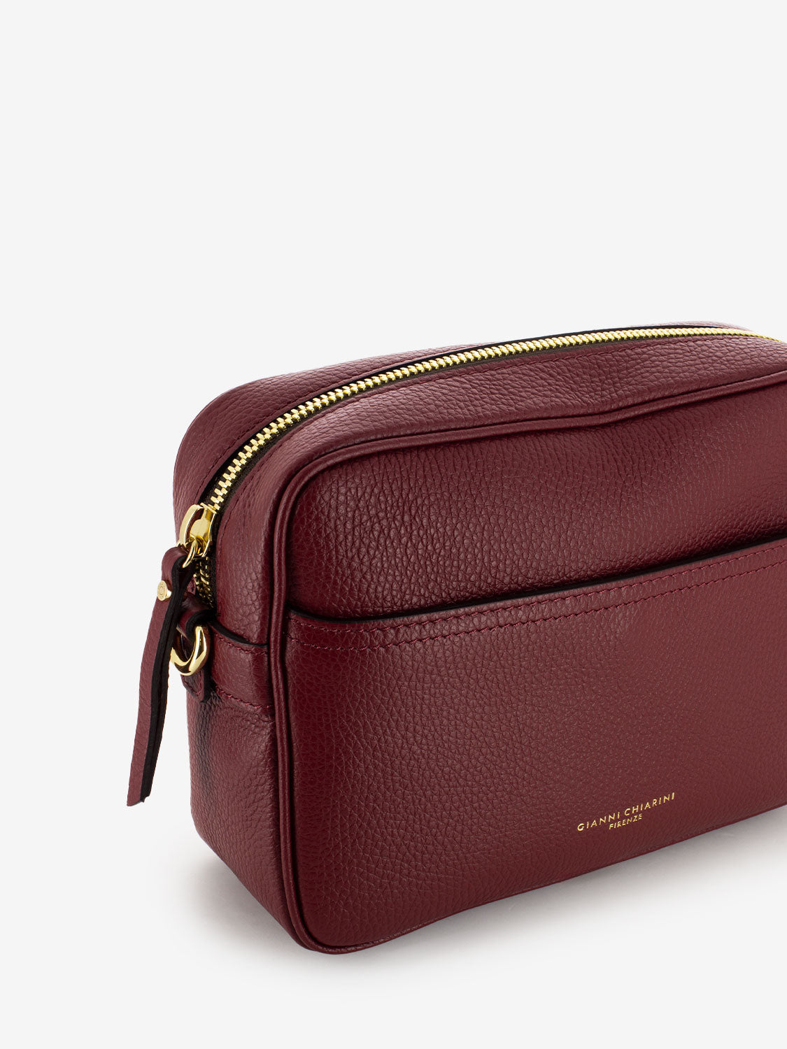 Nina shoulder bag in burgundy leather