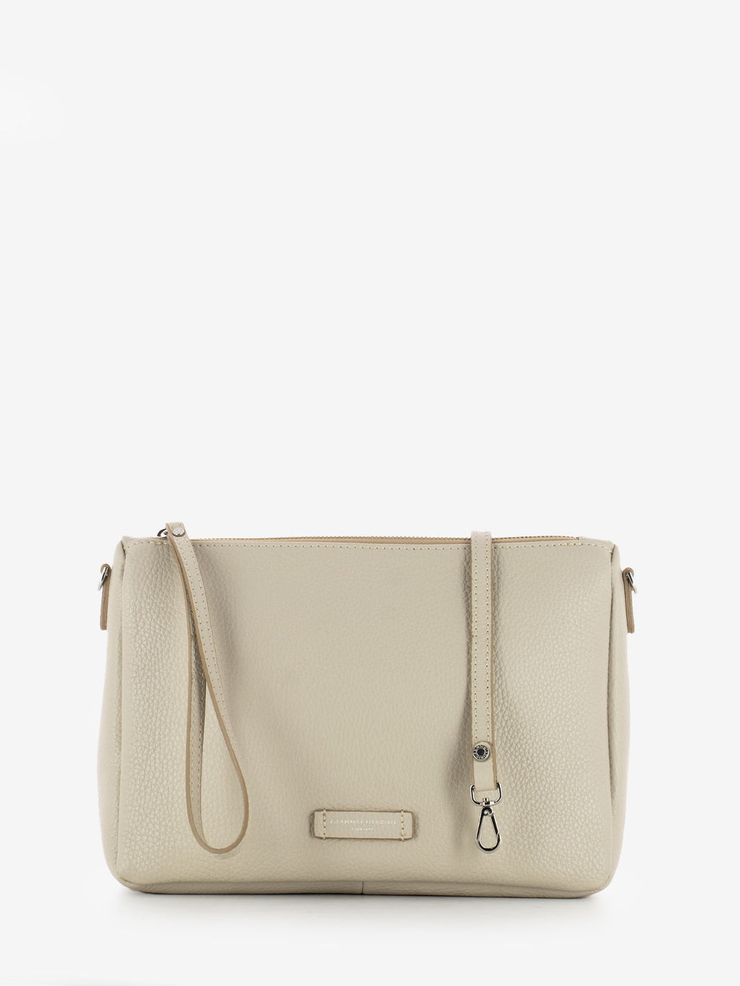 Borsa Nora Pouch in pelle beige