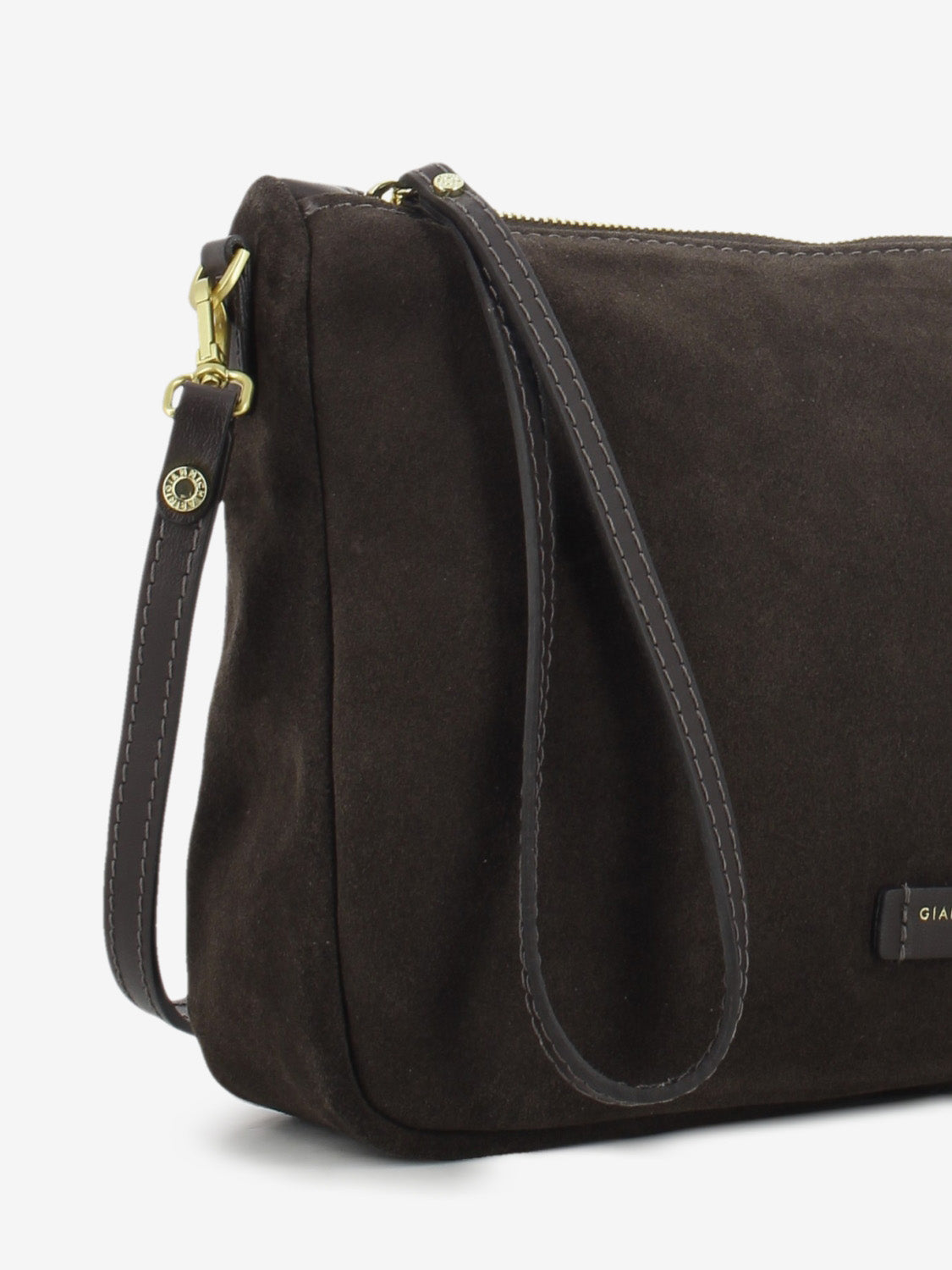 Borsa Nora Pouch in suede moka