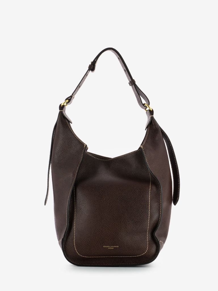 GIANNI CHIARINI - Borsa Olly in pelle dark brown