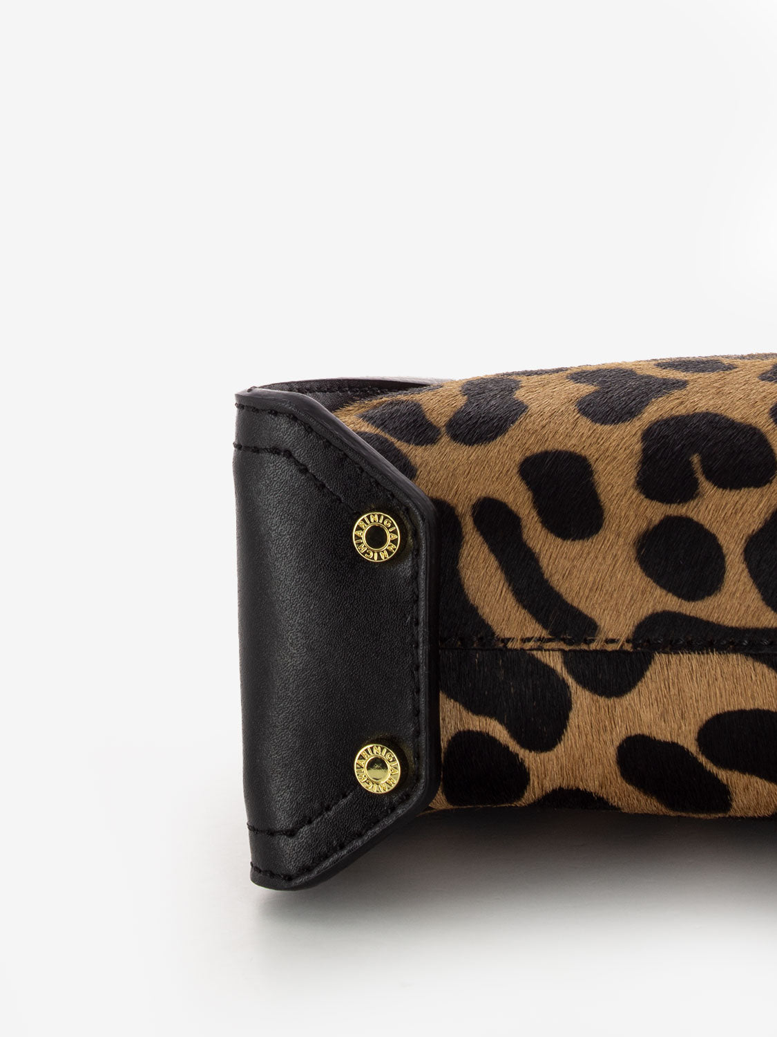Borsa Penelope in pelle leo / nero