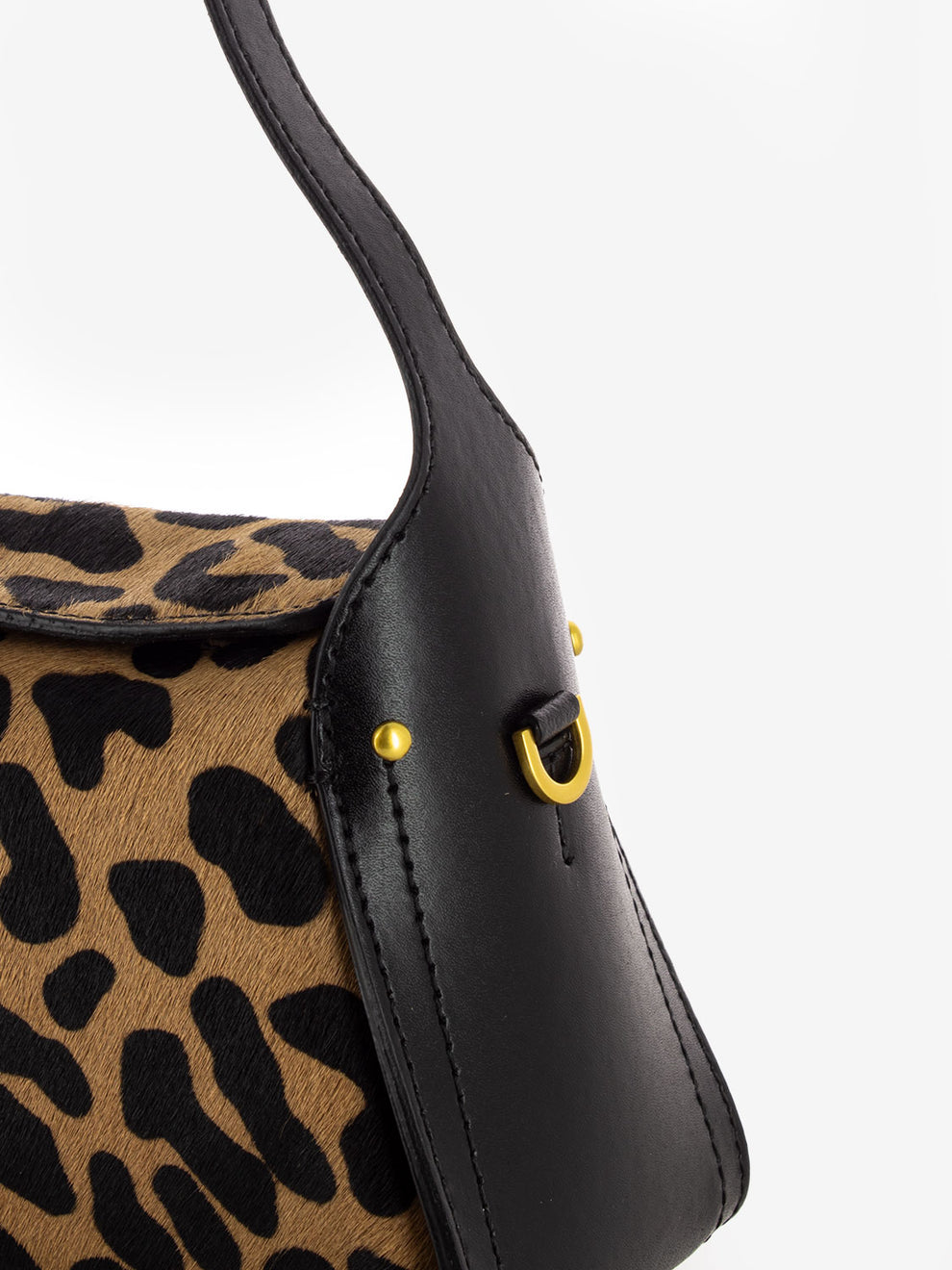 Borsa Penelope in pelle leo / nero