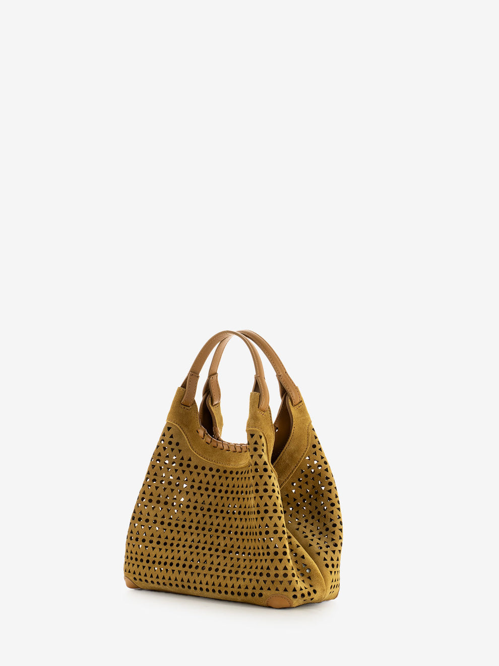 Borsa small Dua pelle peanut butter