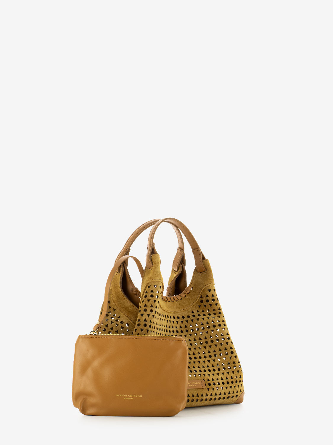 Borsa small Dua pelle peanut butter