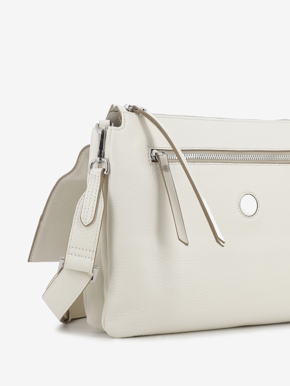 Borsa Three in pelle marble
