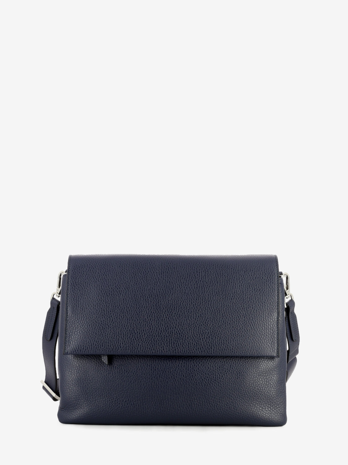 Borsa Three in pelle navy